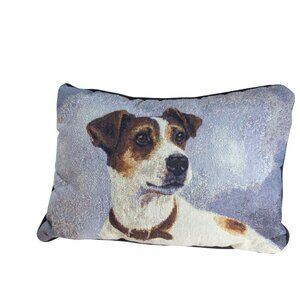 Jack Russell Dog Tapestry Throw Pillow By Linda Picken 18"x13" Polyester & Cotto